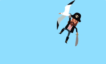 pirate falling